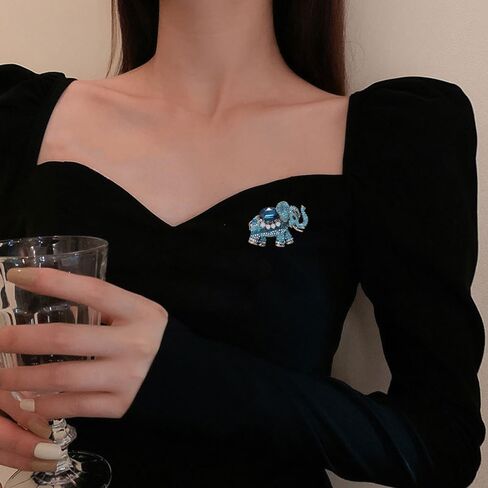 Fashion Elephant Lapel Pin Brooch for Women Girls Full Cubic Zirconia Rhinestone Animal Dress Accessories Boutonniere Corsage for Hat Bag Suit Pins Collar Scarves Jackets Backpacks Clothes Brooches Pins Dianty Jewelry Gifts Birthday in Saudi Arabia