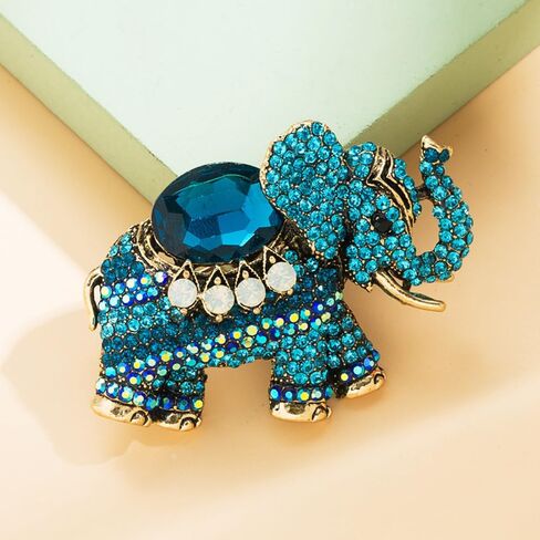 Fashion Elephant Lapel Pin Brooch for Women Girls Full Cubic Zirconia Rhinestone Animal Dress Accessories Boutonniere Corsage for Hat Bag Suit Pins Collar Scarves Jackets Backpacks Clothes Brooches Pins Dianty Jewelry Gifts Birthday in Saudi Arabia