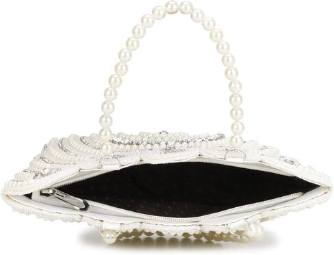 Suman Enterprises Pearl Tote Clutch، حقيبة معصم للسهرات ومحفظة زفاف للنساء والفتيات in Kuwait
