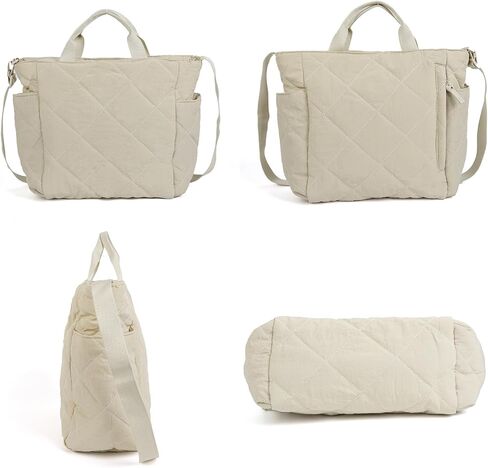 Women Large Quilted Tote Bag Lightweight Puffer Hobo Handbag Padding Shoulder Bag Nylon Padded Crossbody Bag Purse in Kuwait