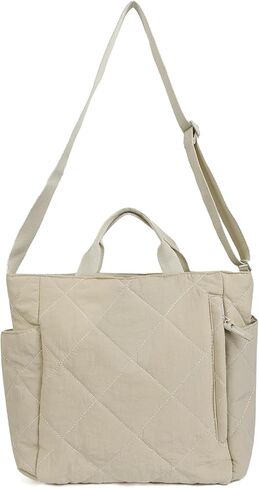 Women Large Quilted Tote Bag Lightweight Puffer Hobo Handbag Padding Shoulder Bag Nylon Padded Crossbody Bag Purse in Kuwait