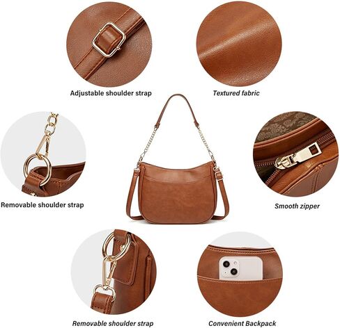 Women Hobo Handbag Purse Tote Shoulder Top Handle Satchel Crossbody Bag in Saudi Arabia