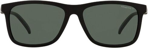 ARNETTE Unisex Sunglasses Matte Black Frame, Dark Green Lenses, 56MM in Saudi Arabia