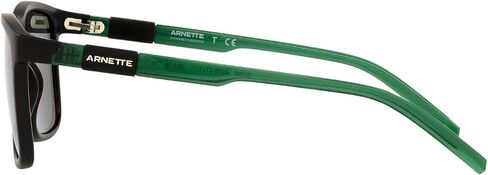 ARNETTE Unisex Sunglasses Matte Black Frame, Dark Green Lenses, 56MM in Saudi Arabia