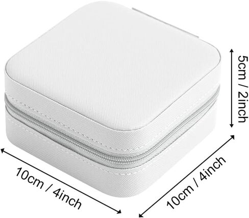 Small Jewelry Box, Mini Travel Jewelry Box Organizer Travel Jewelry Case Jewelry Travel Organizer Display Storage Case with Mirror for Rings Earrings Necklace Bracelets Jewelry in Saudi Arabia