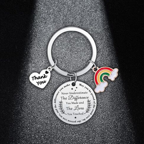 Appreciation Gift Thank You Keyring for Volunteer Employee Coach Nurse Teacher Social Worker Gifts for Women Men in Saudi Arabia