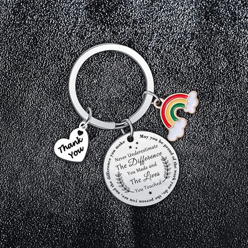 Appreciation Gift Thank You Keyring for Volunteer Employee Coach Nurse Teacher Social Worker Gifts for Women Men in Saudi Arabia
