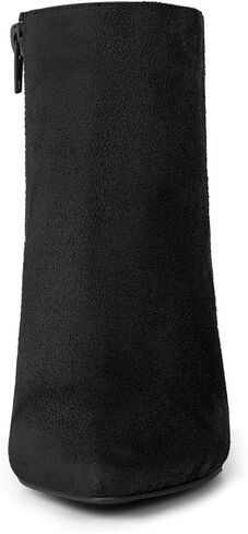 Allegra K Women's Pointed Toe Zip Stiletto Kitten Heel Ankle Booties in Kuwait