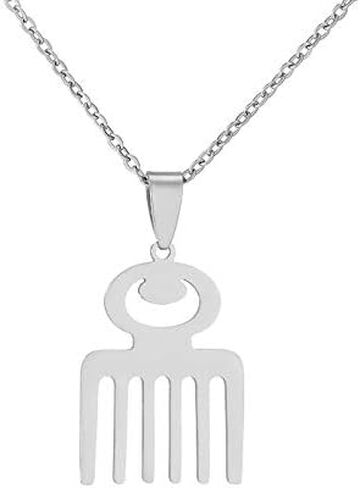 Gold Color & Stainless Steel Material African Adinkra Symbols Pendant Necklaces for Ethnic Jewelry Gift in Saudi Arabia