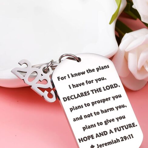 Bible Verse Keychain Gift for Girls Boys 2023 Back to School Religious Faith Gift for Women Men Prayer Christian Keyring Birthday Graduation Stocking Stuffers in Saudi Arabia