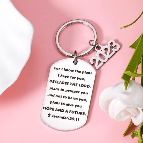Bible Verse Keychain Gift for Girls Boys 2023 Back to School Religious Faith Gift for Women Men Prayer Christian Keyring Birthday Graduation Stocking Stuffers in Saudi Arabia