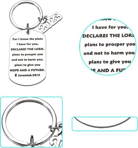 Bible Verse Keychain Gift for Girls Boys 2023 Back to School Religious Faith Gift for Women Men Prayer Christian Keyring Birthday Graduation Stocking Stuffers in Saudi Arabia