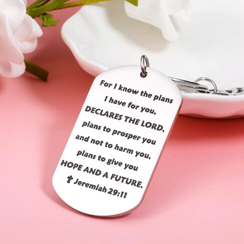 Bible Verse Keychain Gift for Girls Boys 2023 Back to School Religious Faith Gift for Women Men Prayer Christian Keyring Birthday Graduation Stocking Stuffers in Saudi Arabia