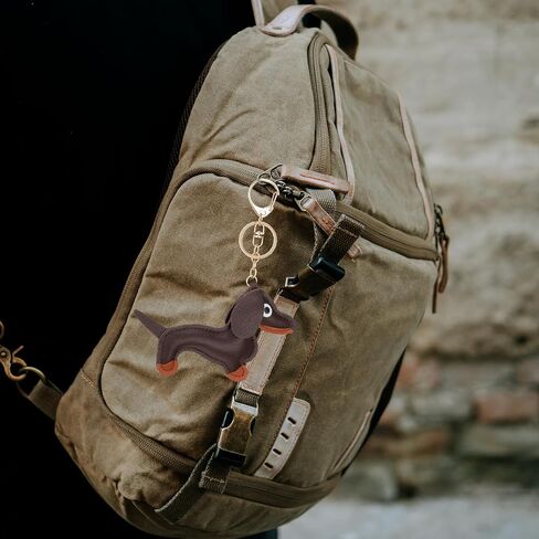 Giantree Leather Dachshund Keychain, Dachshund Keychain Bag Pendant Key Chain Fashion Cute Puppy Dog Charm Gifts for Favorite People Women Men Children Birthday Keyring in Saudi Arabia