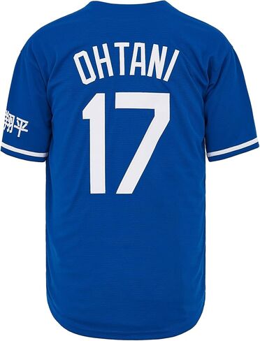 قمصان البيسبول الرجالية رقم 17 Ohtani Jersey Shotime من Kaleid بأكمام قصيرة مخيطة in Kuwait