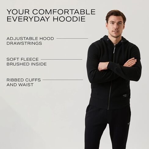Björn Borg Bjorn Borg Men's Centre Zip Hoodie, Hooded Sweatshirt in Kuwait