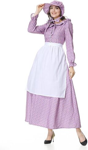 فستان نسائي رائد، زي استعماري تاريخي، فستان Prairie Amish للنساء in Kuwait