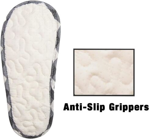 House Slippers for Women - Light Weight Cotton Quilted Home Slippers, Machine Washable Odorless slide for Sweaty foot in Saudi Arabia