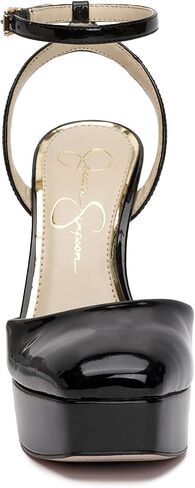 Jessica Simpson Women's Deirae Platform Ankle Strap Pump, Black, 6.5 in Saudi Arabia