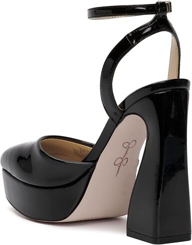 Jessica Simpson Women's Deirae Platform Ankle Strap Pump, Black, 6.5 in Saudi Arabia