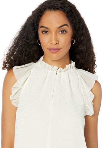 Michael Kors Dewdrop Ruffle Top Bone LG in Saudi Arabia