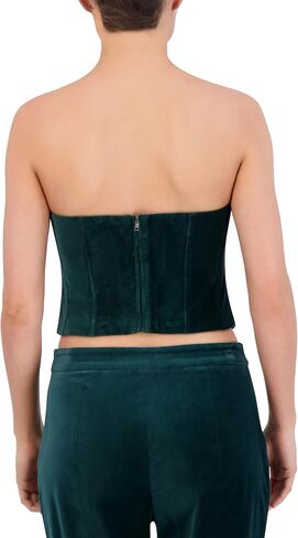 BCBGMAXAZRIA Women's Strapless Sweetheart Neck Velvet Top in Saudi Arabia
