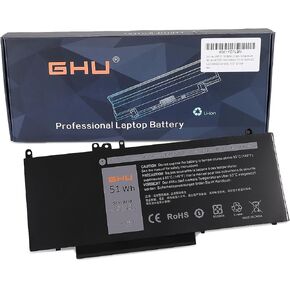 GHU New G5M10 51 Wh Battery (6-Cells) Compatible with Dell Latitude E5550 E5450 Notebook 15.6 inch fits 0WYJC2 8V5GX R9XM9 RYXXH WYJC2 1KY05 7.4V 51WH
