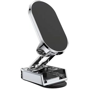 Magnetic Car Dashboard Phone Holder Strong Zinc Alloy Folding 360 Degree Rotating Magnet for All Phones iPhone and Android