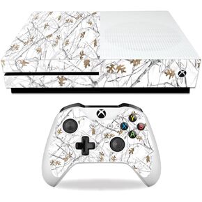 MightySkins Skin Compatible with Microsoft Xbox One S - Conceal Snow | Protective, Durable, and Unique Vinyl Decal wrap Cover | Easy to Apply, Remove, and Change Styles | Made in The USA