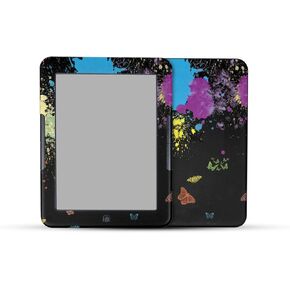 Carbon Fiber Tablet Skin Compatible with Barnes & Noble Nook GlowLight 4e (2022) - Aqua Paint - Premium 3M Vinyl Protective Wrap Decal Cover - Easy to Apply | Crafted in The USA by MightySkins