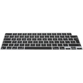 kwmobile Keyboard Cover Compatible with Apple Macbook Air 15 2023 M2 (A2941) - QWERTY (Spain) Layout Keyboard Cover Silicone Skin - Black