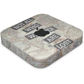 Carbon Fiber Skin Compatible with Apple Mac Mini M2 (2023) - Who Wander - Premium 3M Vinyl Protective Wrap Decal Cover - Easy to Apply | Crafted in The USA by MightySkins