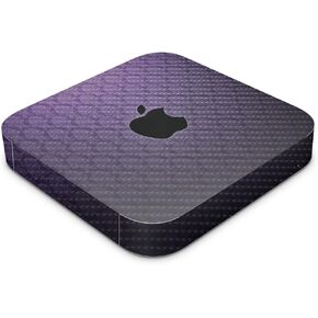 Carbon Fiber Skin Compatible with Apple Mac Mini M2 (2023) - Antique Purple - Premium 3M Vinyl Protective Wrap Decal Cover - Easy to Apply | Crafted in The USA by MightySkins