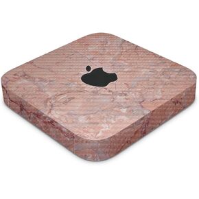 Carbon Fiber Skin Compatible with Apple Mac Mini M2 (2023) - Pink Marble - Premium 3M Vinyl Protective Wrap Decal Cover - Easy to Apply | Crafted in The USA by MightySkins