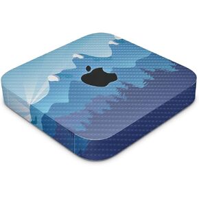Carbon Fiber Skin Compatible with Apple Mac Mini M2 Pro (2023) - Blue Mountains - Premium 3M Vinyl Protective Wrap Decal Cover - Easy to Apply | Crafted in The USA by MightySkins