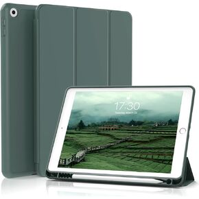 Kenke iPad Air 3rd Generation Case with Pencil Holder 10.5 Inch 2019, iPad 10.5 Inch Case with Soft TPU Back Shell Hybrid Slim Trifold Stand Protective Cover Auto Wake/Sleep (Black)