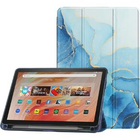 Slim shell Clear Case for Amazon Fire Max 11 tablet (13th Generation, 2023 Release),Fire Max 11 tablet Case Cover with Auto Sleep/Wake Function and Built in Pen Holder-Purple