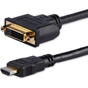 StarTech.com 8 in (20cm) HDMI to DVI Adapter, DVI-D to HDMI (1920x1200p), 10 Pack, HDMI Male to 24 Pin DVI-D Female, Digital Monitor Adapter Cable M/F, HDMI to DVI Display Cord, Black (HDDVIMF8IN10PK)