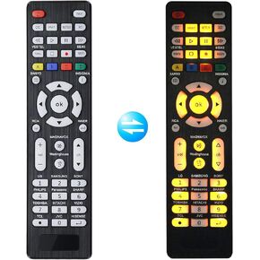 Universal TV Remote for Sanyo, Philips, Toshiba, Hitachi, Insignia, Samsung, LG, Sony, Sharp, Vizio, JVC, TCL, Hisense, Vestel, Seiki, Magnavox, Haier, Panasonic, Backlit Universal Remote for All TVs