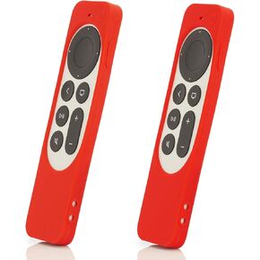 Case Cover Replacement for New Siri 3rd Gen 2022 / 2nd Generation 2021 Apple TV Siri Voice Remote, Silicone Classic Phone-shaped Cover Skin with Lanyard - LEFXMOPHY