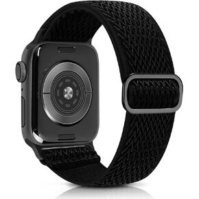 Stretchy Adjustable Sport Band Compatible with Apple Watch 45mm 44mm 42mm 49mm 41mm 40mm 38mm for Men Women, Elastic Solo Loop Nylon Strap Compatible for iWatch Series SE 9 8 7 6 5 4 3 2 Ultra
