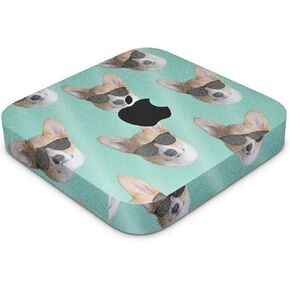 Glossy Glitter Skin Compatible with Apple Mac Mini M2 (2023) - Cool Corgi - Premium 3M Vinyl Protective Wrap Decal Cover - Easy to Apply | Crafted in The USA by MightySkins