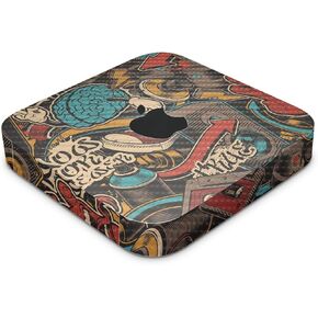 Carbon Fiber Skin Compatible with Apple Mac Mini M2 (2023) - Orange Hip Hop - Premium 3M Vinyl Protective Decal Cover - Easy to Apply | Crafted in The USA by MightySkins