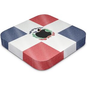 Glossy Glitter Skin Compatible with Apple Mac Mini M2 (2023) - Dominican Flag - Premium 3M Vinyl Protective Decal Cover - Easy to Apply | Crafted in The USA by MightySkins