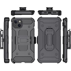 COCOMII Belt Clip Case Compatible with iPhone 11 - Luxury, Swivel Holster, Inward & Outward Facing, Kickstand, Military Grade, Heavy Duty, Shockproof (Black)