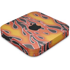 Carbon Fiber Skin Compatible with Apple Mac Mini M2 (2023) - Hot Flames - Premium 3M Vinyl Protective Wrap Decal Cover - Easy to Apply | Crafted in The USA by MightySkins