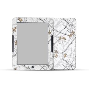 غلاف الكمبيوتر اللوحي من ألياف الكربون متوافق مع Barnes & Noble Nook GlowLight 4e (2022) - إخفاء الثلج - غطاء لاصق واقٍ من الفينيل 3M ممتاز - سهل الاستخدام | صُنع في الولايات المتحدة الأمريكية بواسطة MightySkins