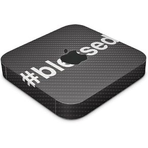 Carbon Fiber Skin Compatible with Apple Mac Mini M2 (2023) - Blessed - Premium 3M Vinyl Protective Wrap Decal Cover - Easy to Apply | Crafted in The USA by MightySkins