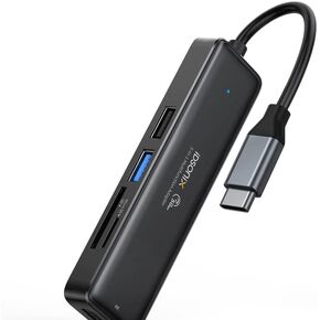 USB-C HUB 4K 60Hz, iDsonix USB-C Multiport Adapter with 4K HDMI, USB 3.0 5Gbps Data Transfer Port for MacBook Pro/Air M1 2020, iPad Pro 2021, iPad Mini 6, Surface Pro and More(5P)