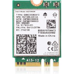 AX210NGW Dual Band WiFi Card 6E Intel NGFF 802.11AX 3000Mbps 2.4Ghz/5Ghz Wi-Fi Card with Bluetooth 5.2 for Laptop PC